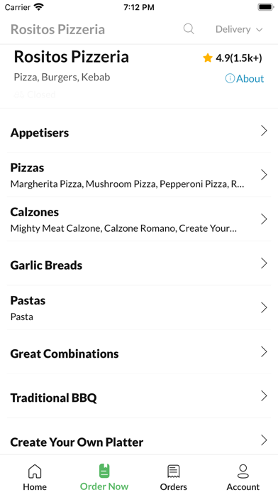 Rositos Pizzeria Screenshot