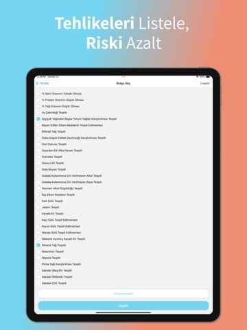 Gıda Güvenliği: Taklit-Tağşiş iPad screenshot 5