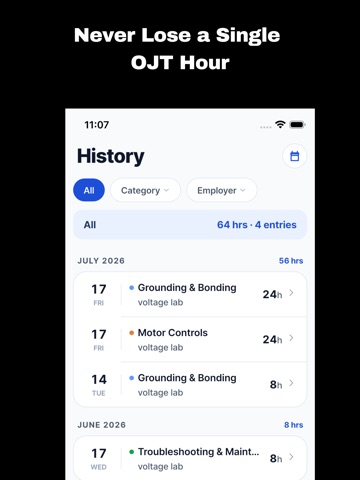 Electrician Apprentice Hours iPad screenshot