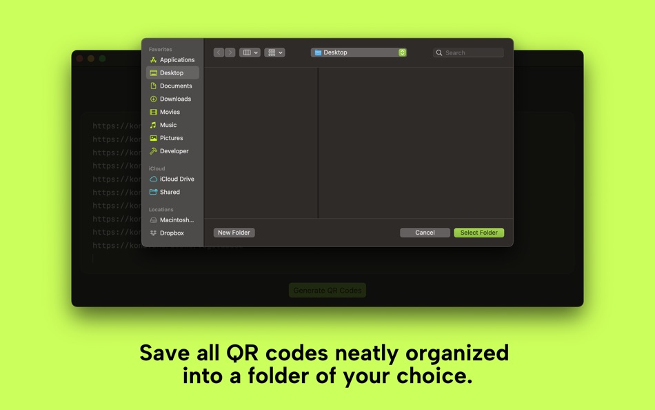 #5. Batch QR Code Generator (macOS) Ved: Vladislava Konovalova