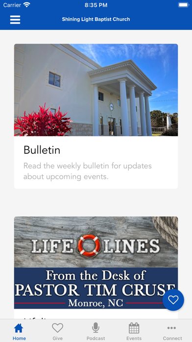 Shining Light Baptist Church Screenshot