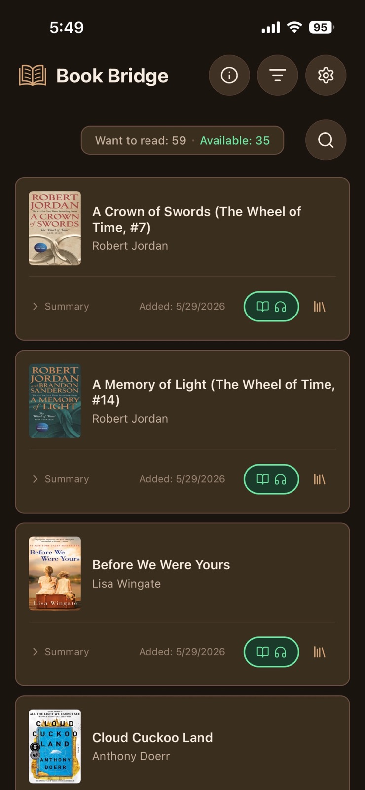 Book Bridge Library Search iphone screenshot 2