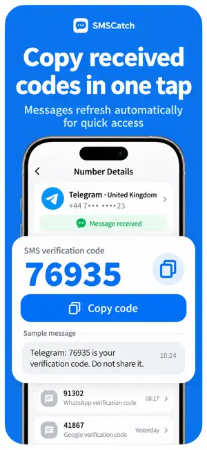 SMSCatch: Receive SMS screenshot 4