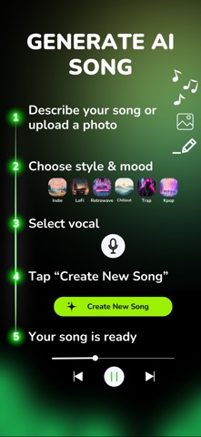 AI 音乐 & 歌曲生成器 screenshot
