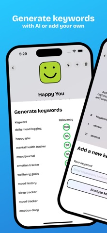 Radar App Keyword Optimization screenshot