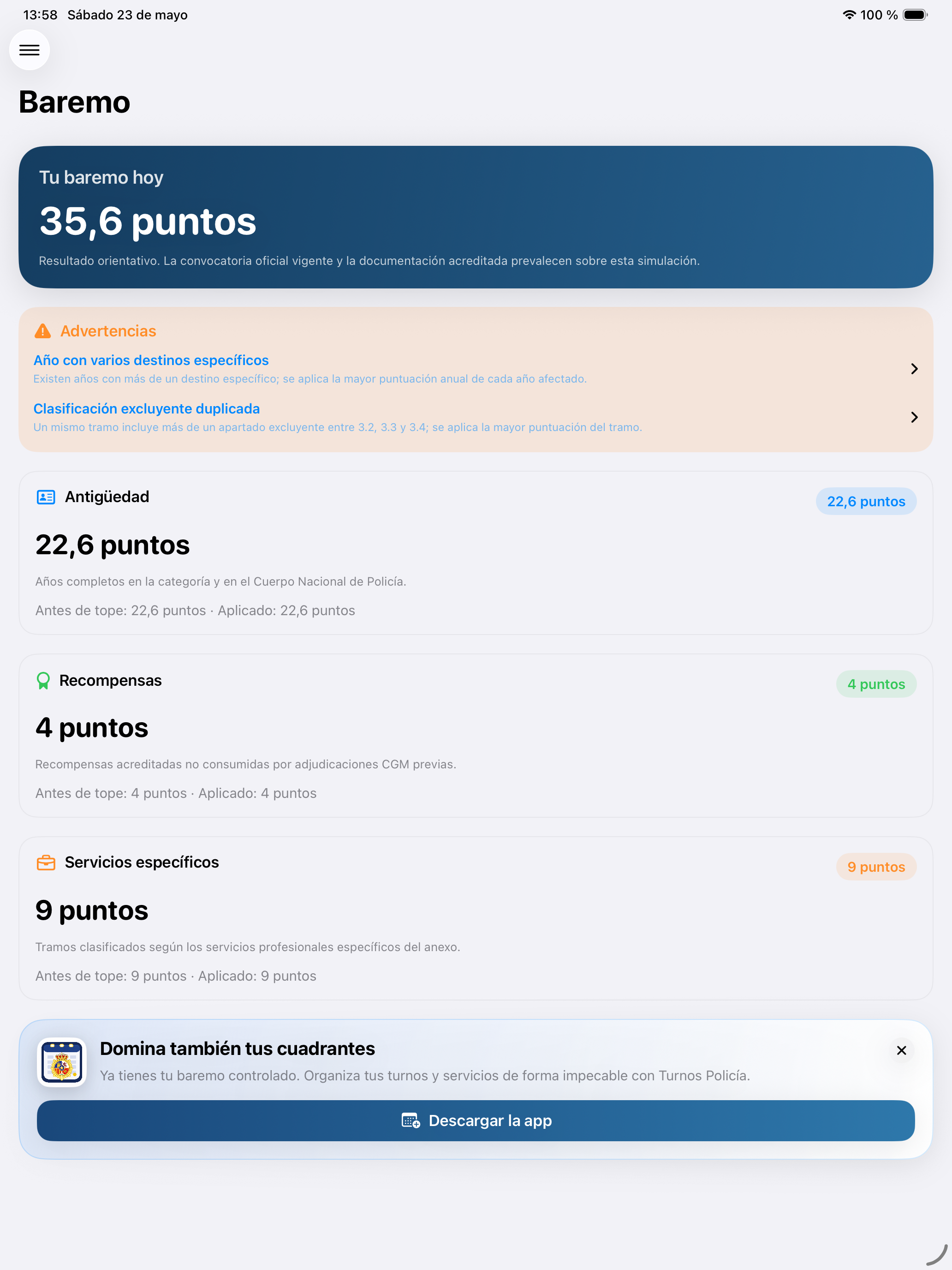 Calculadora CGM CNP screenshot 4