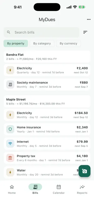 MyDues — Bill Reminders screenshot 2