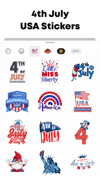 Screenshot #2 pour 4th July USA Stickers