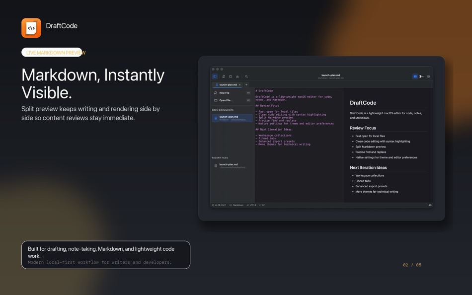 #5. DraftCode: Code Editor (iOS) От: 献慧 陈