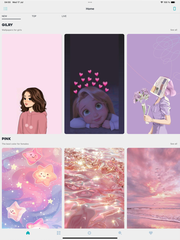 Girly Kawaii Wallpapers 4K iPad screenshot 1 - Graphics & Design app