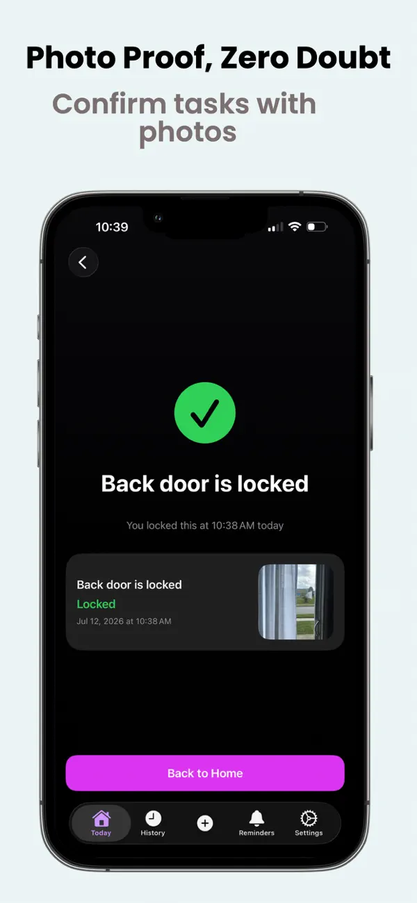 Screenshot #1 pour DoneSnap: Task Reminder