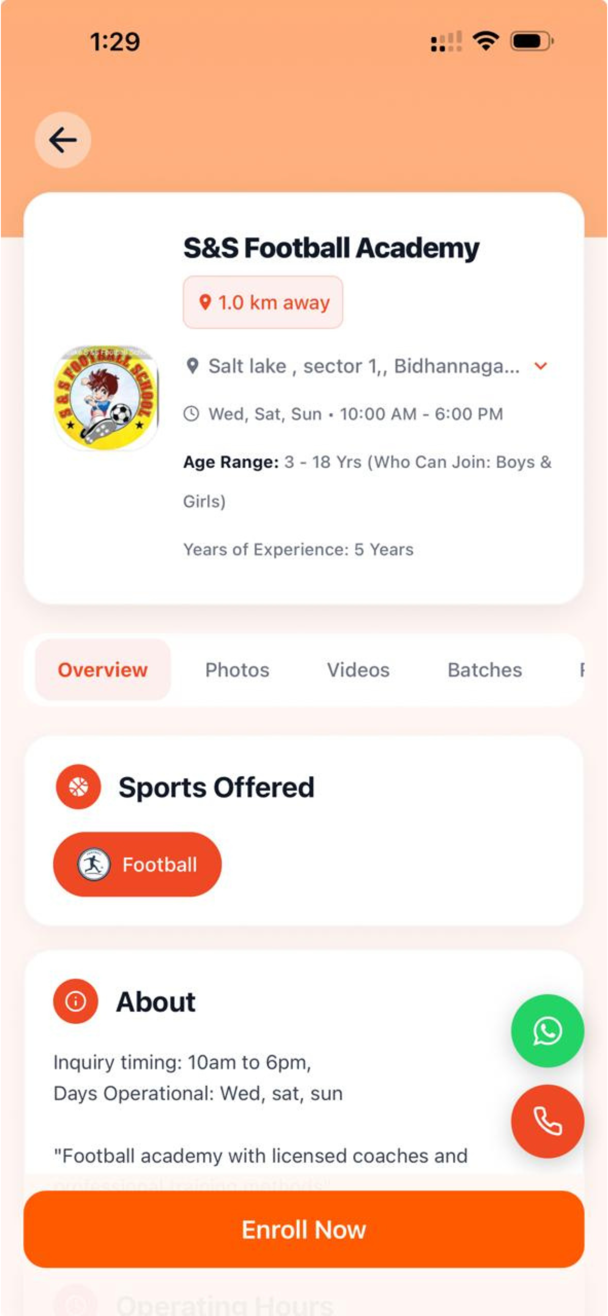 Play A Sport: Sports Academies screenshot 5