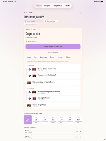 Ritua Gym iPad screenshot