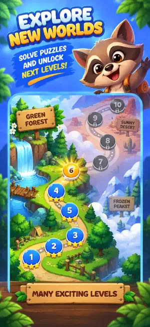 Raccoon's Story: Sort Puzzle screenshot 2