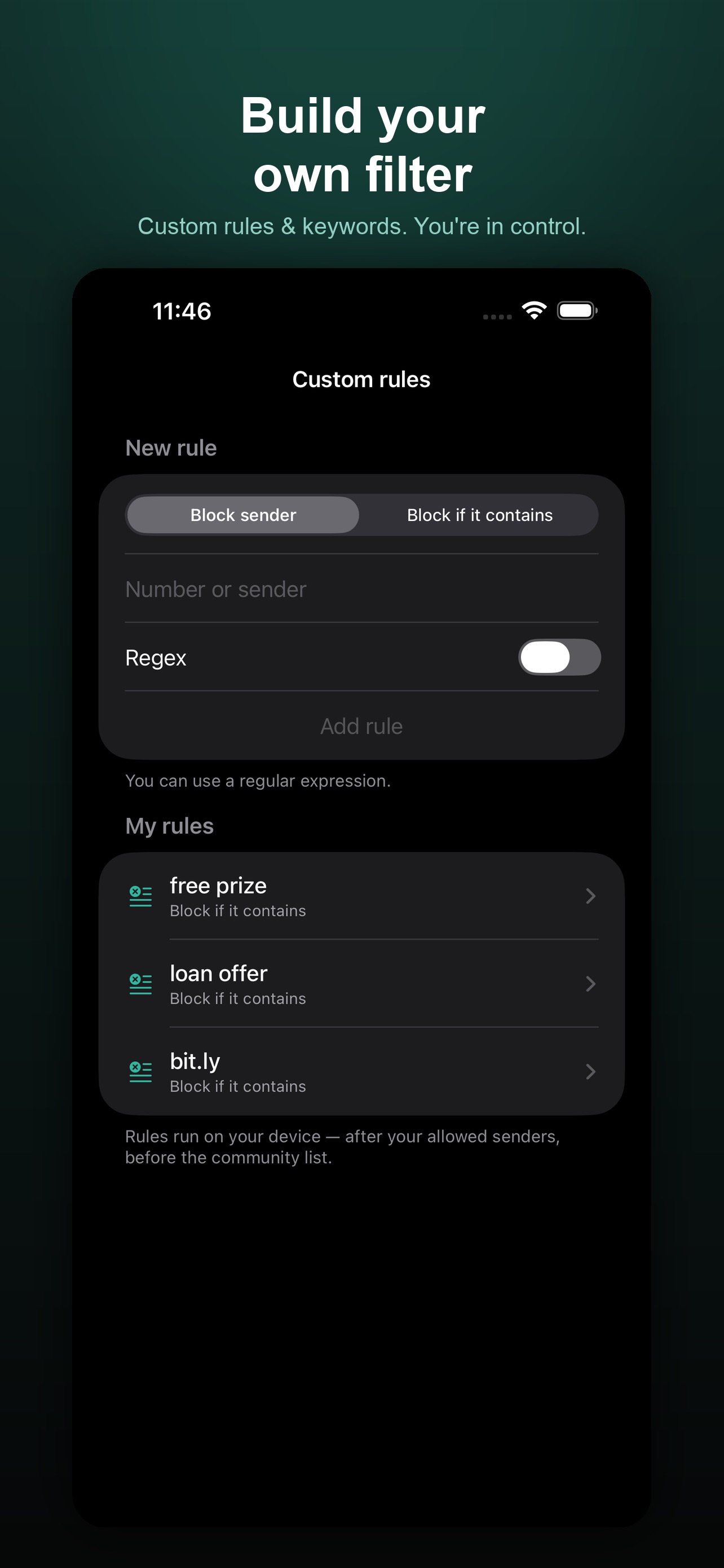 Screenshot 4 of JunkBin: SMS Spam Blocker