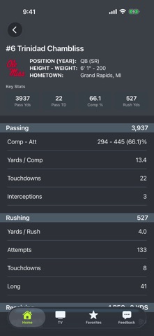 SEC Football Scores and Radio iPhone screenshot
