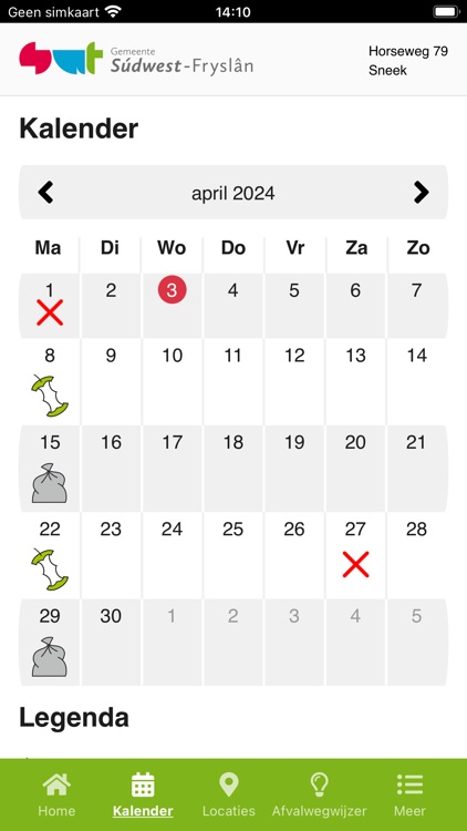 Afvalkalender Súdwest-Fryslân