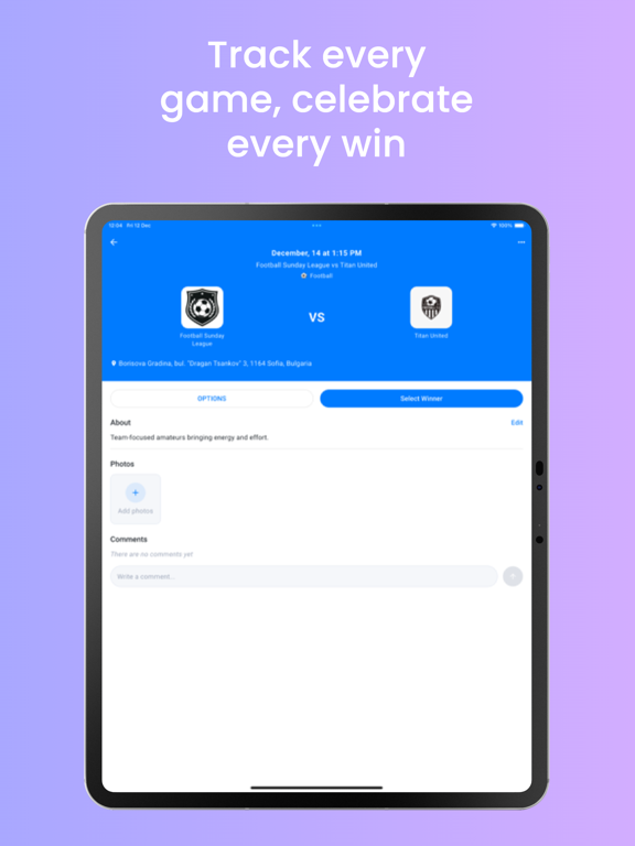 Teamkraft Sports iPad screenshot 5 - Sports app