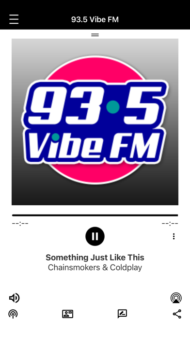 93.5 Vibe FM app screenshot