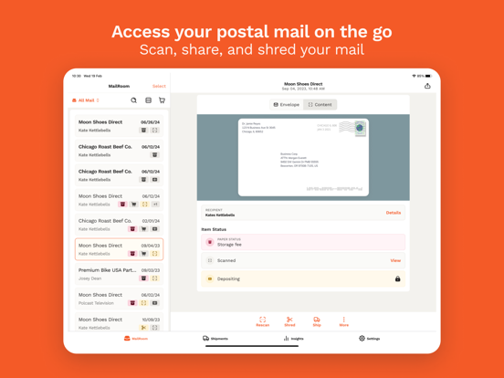 LZ Virtual Mail iPad screenshot 1 - Business app