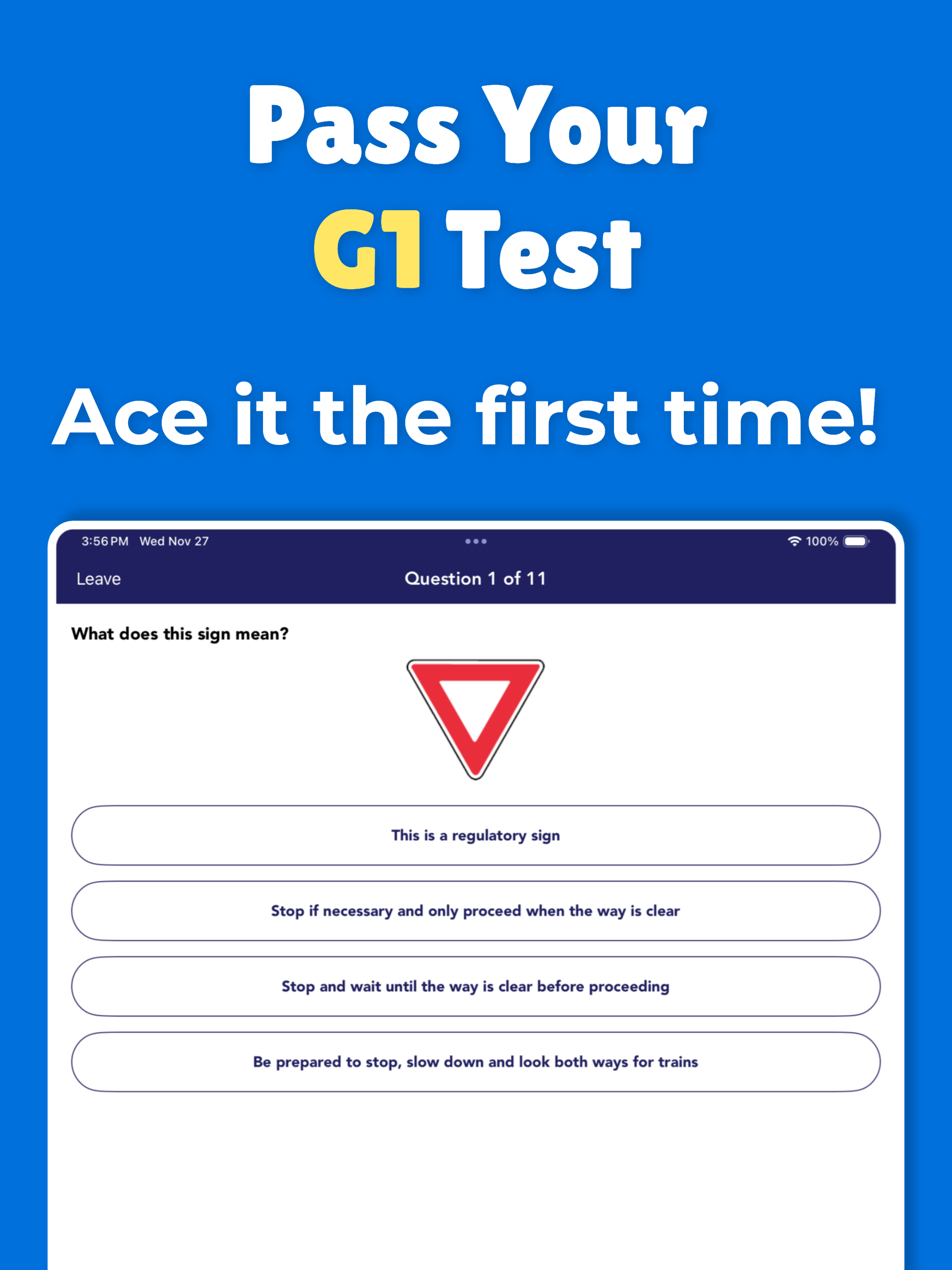 G1 Practice Test Ontario 2025
