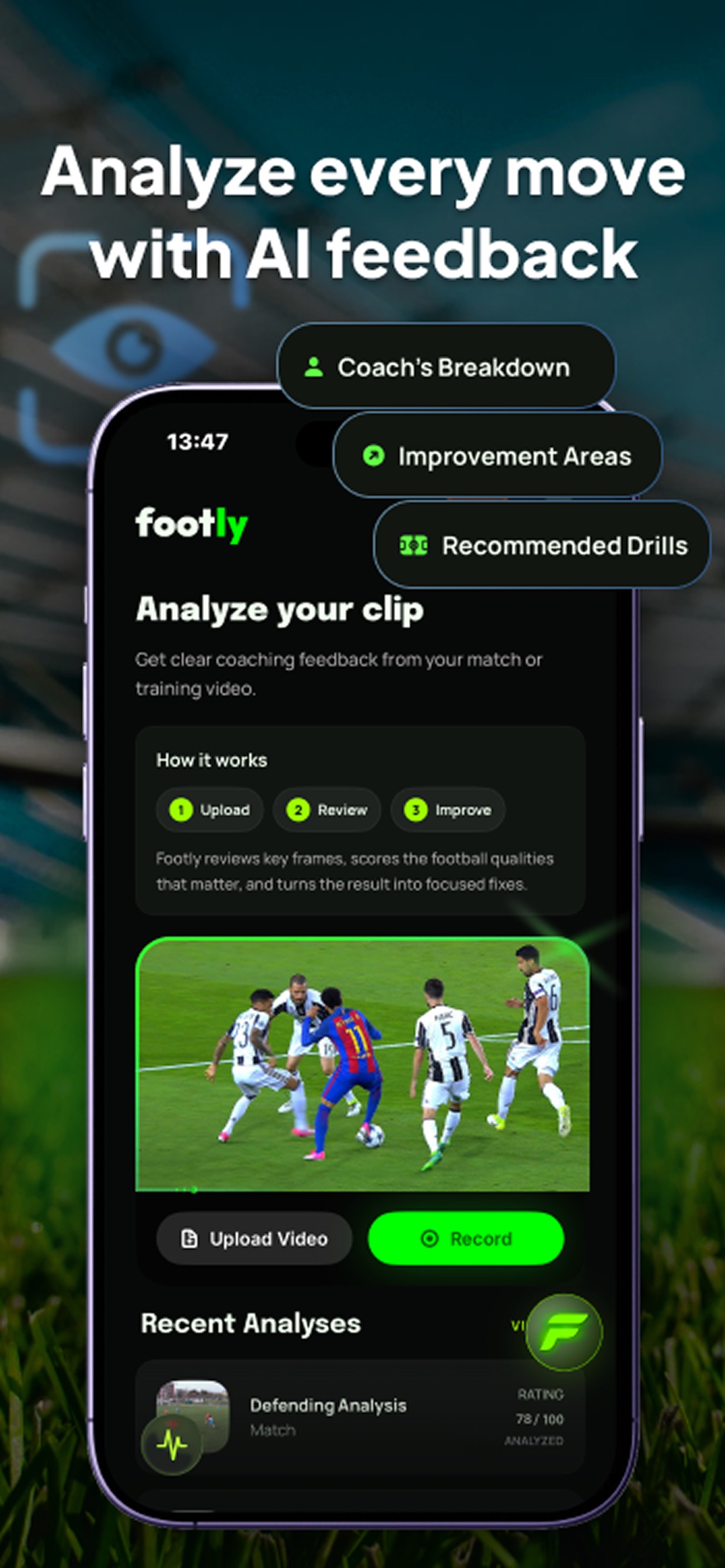 Screenshot 2 of Footly: AI Soccer Coach.