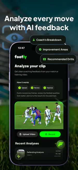 Footly: AI Soccer Coach. screenshot 2