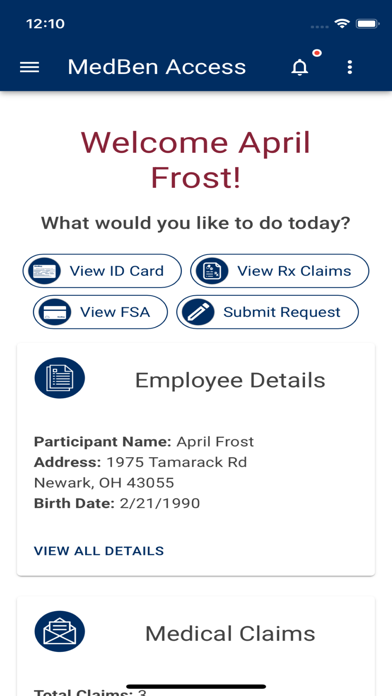MedBen Mobile iPhone screenshot 2 - Medical app