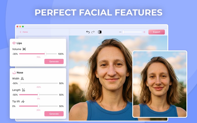 AI Face Editor: Perfect Selfie iPhone screenshot