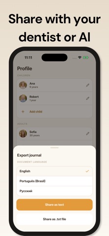 Toothy Journal: Dental Tracker iPhone screenshot