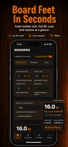 Board Foot Calculator WoodPro screenshot