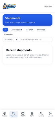 shipwizard screenshot
