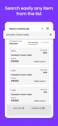TYRIOS inventory app iPhone screenshot