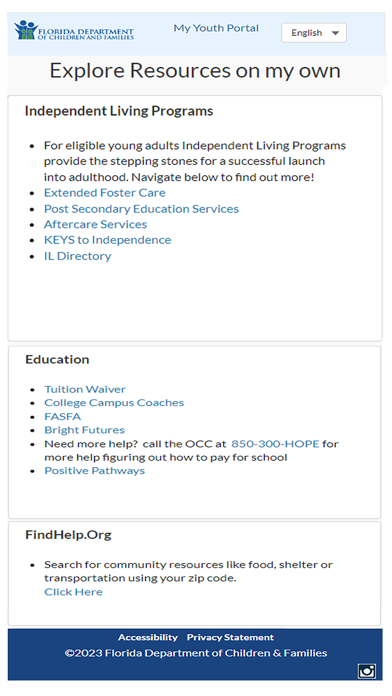 myYouthportal Mobile App Screenshot