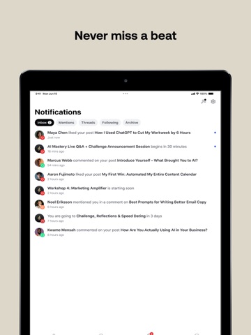 AI Advantage iPad screenshot