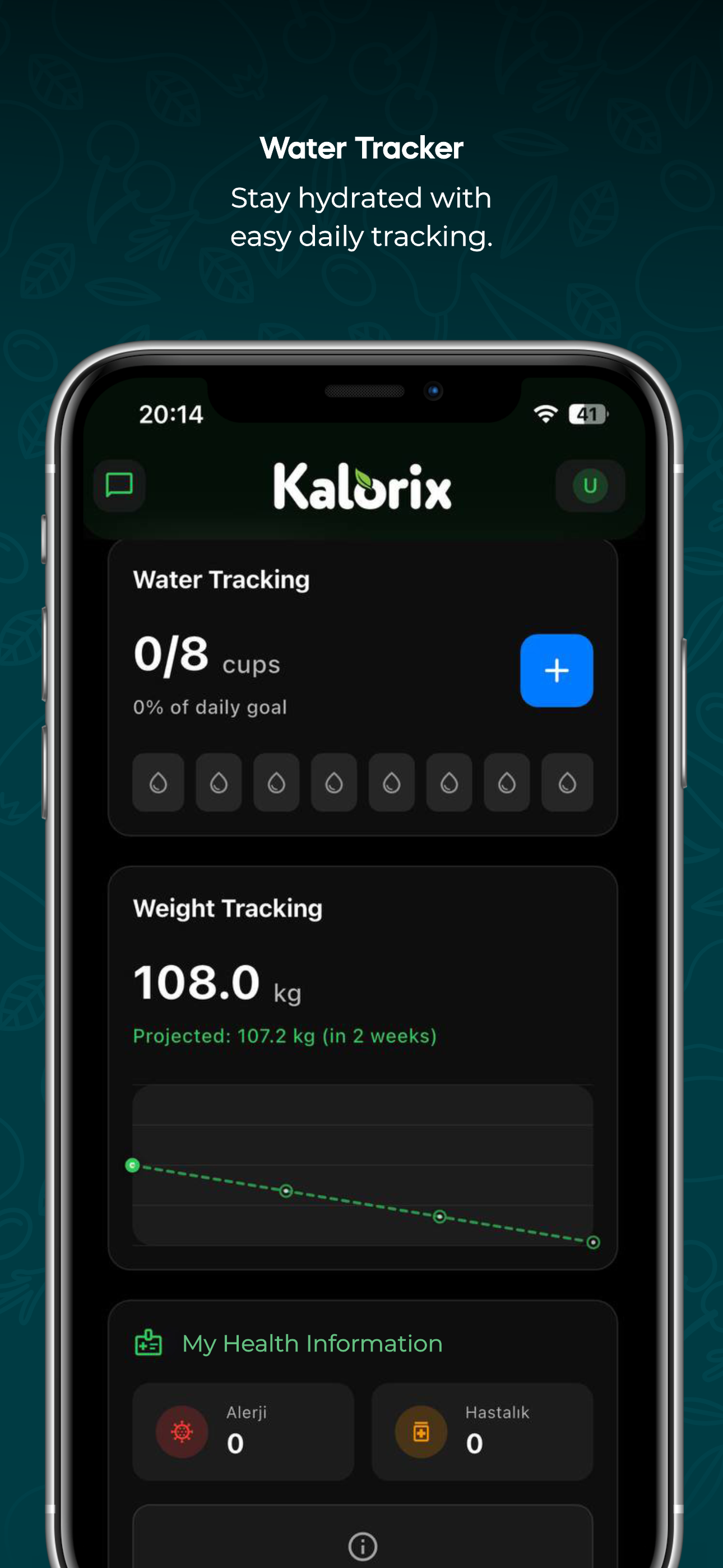 Kalorix: Diet & Water