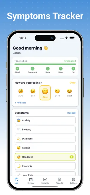 Symtraq: Symptom Tracker screenshot 1