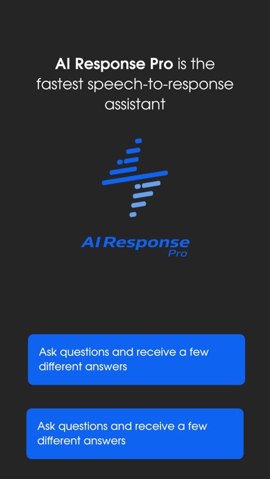 Screenshot 1 of AI Response Pro App
