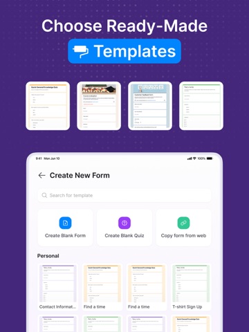 Forms for Google - Online Form iPad screenshot