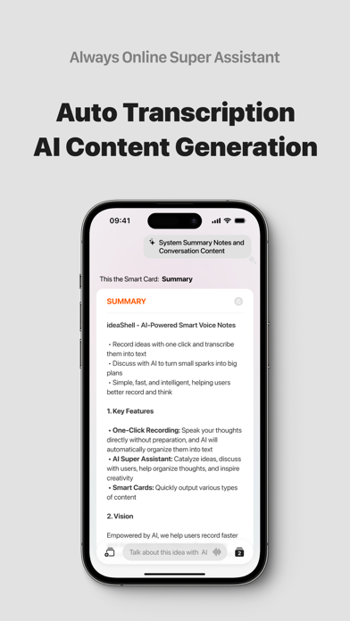 ideaShell: AI Voice Notes iPhone screenshot 4 - Lifestyle app
