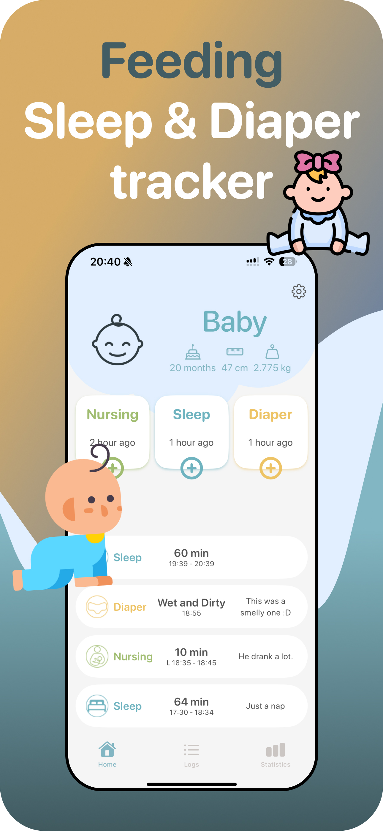 Newborn Feeding Tracker - Domo