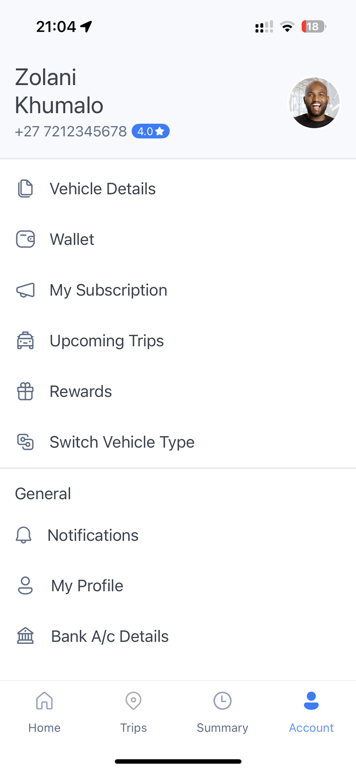 Garden Route Driver App