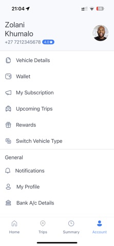 Garden Route Driver App screenshot