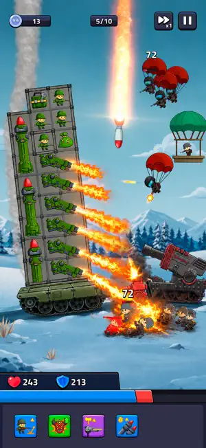 Tank Defense: Merge Attack screenshot 1