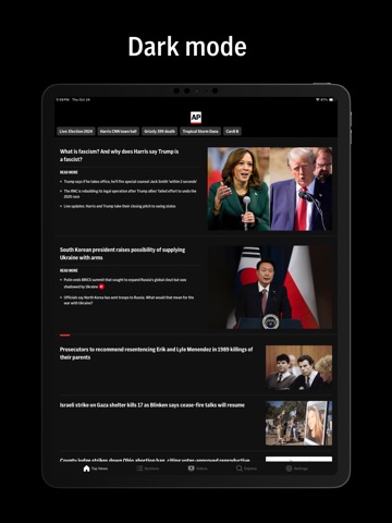 AP News iPad screenshot