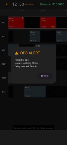 AirlineCEO: Schedule Manager iPhone screenshot