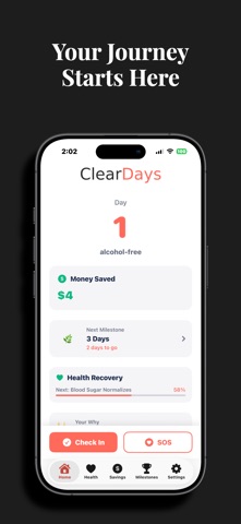 Clear Days : Sobriety Tracker Screenshot 1 of 8