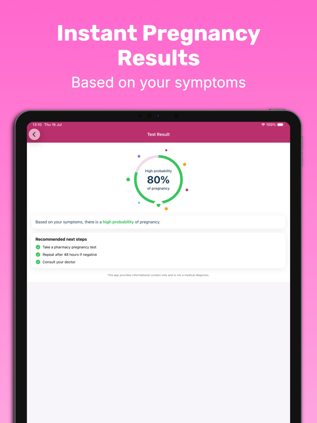 Screenshot 10 of Pregnancy Test Quiz & Checker