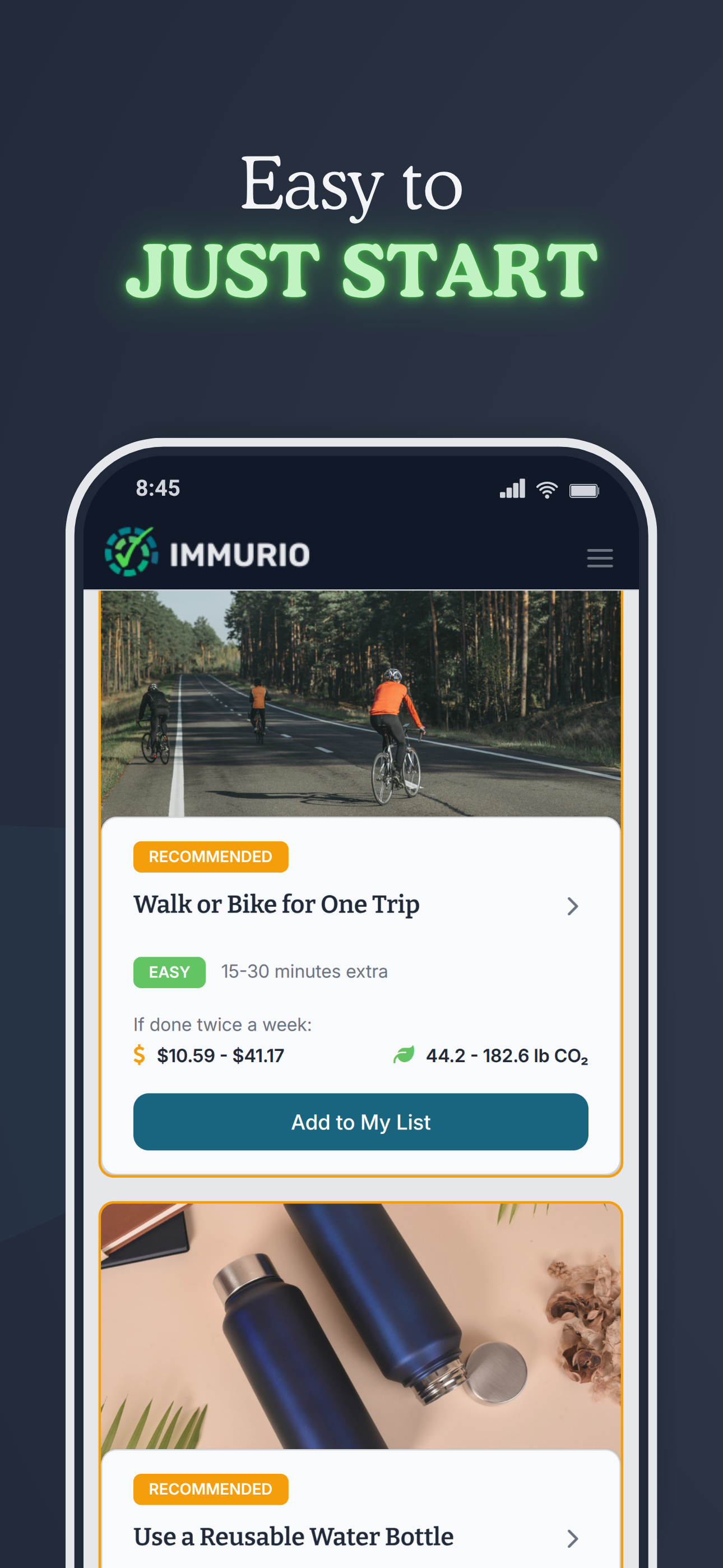 Immurio - Eco Habit Tracker