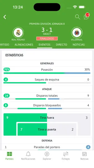 Captura de pantalla de BeSoccer Plus en iPhone 4